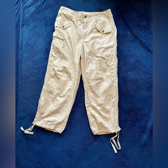 ANTHROPOLOGIE COTTON CROP HIKING PANTS TAN LIGHT WEIGHT
CARGO SZ 29 NWOT - Picture 4 of 13